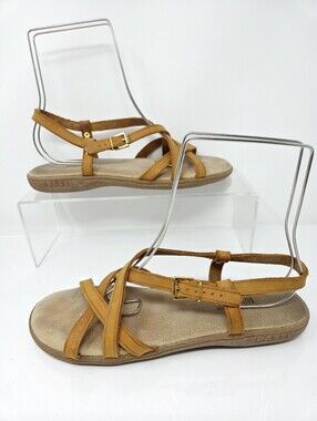 GH Bass Sunjuns Margerie Tan Leather Strappy Sandals Women’s 11 Coastal Boho
